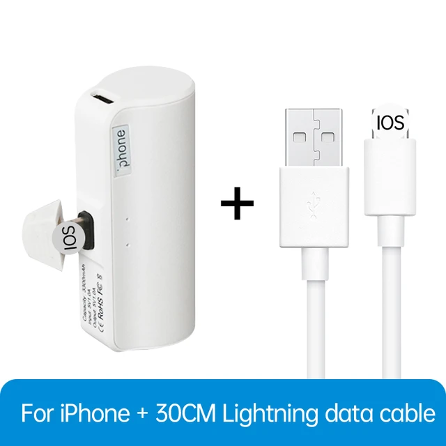 6097 Power Bank 3300mAh External Battery Wireless Charging For iPhone 13 Pocket Mini Power Bank mobile phone charger For Xiaomi Apple add line