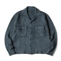 24AW KAPITAL Hirata and Hongri Style Casual Warm Soft Plush Cotton Double Pocket Lapel Long Sleeved Men Jacket 1