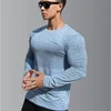 Men's Sport Long Sleeve Tops Quick Dry Fitness T-shirts Bodybuilding Gym Tees Casual Skinny Elastic Breathability men Sportswear 1