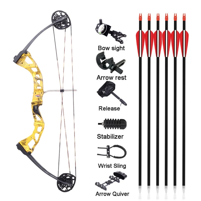 Acessórios de caça ao ar livre arco e flecha conjunto l1 composto polia arco  e flecha