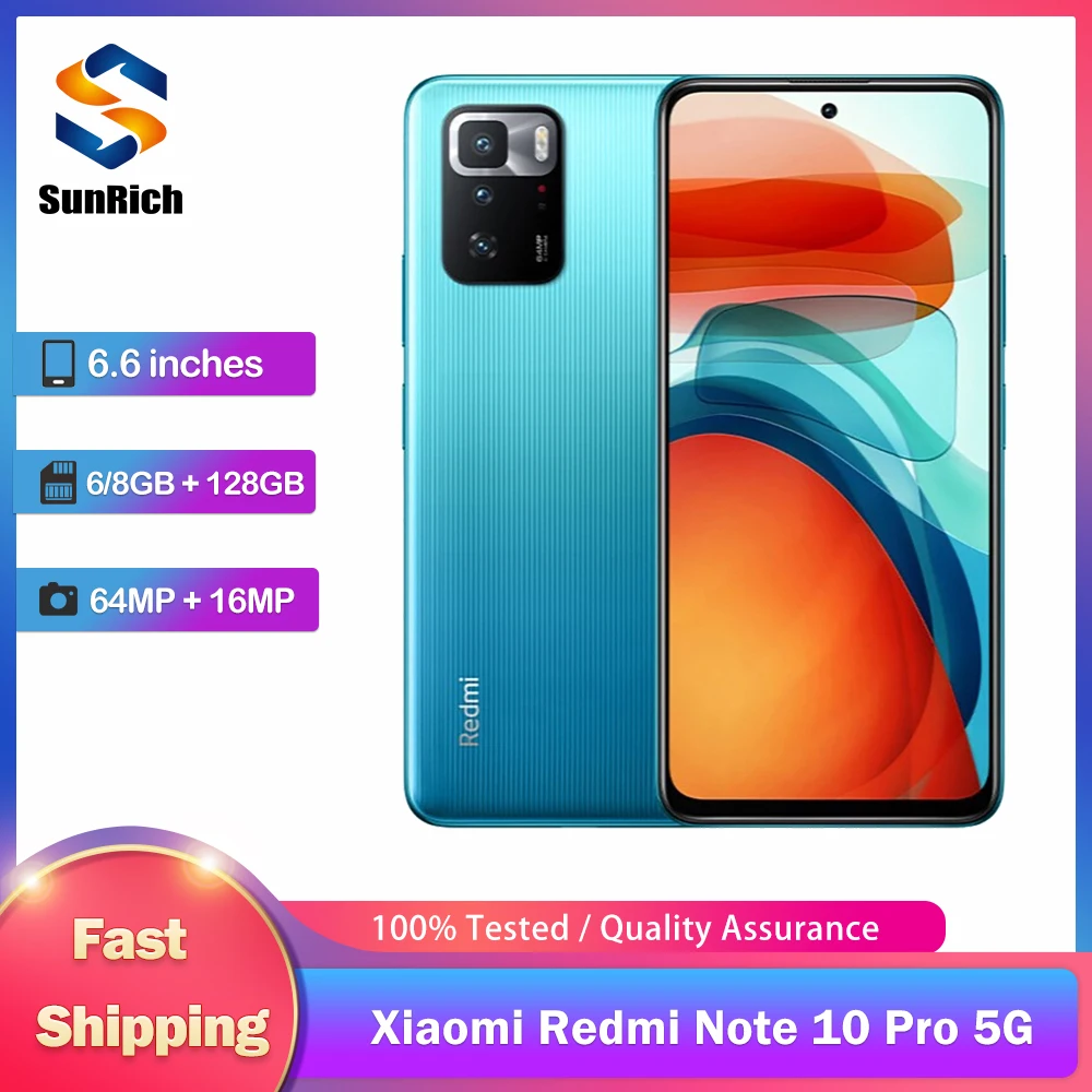 Xiaomi Redmi Note 10 Pro 128GB 6GB Ram GSM Unlocked - Onyx Gray