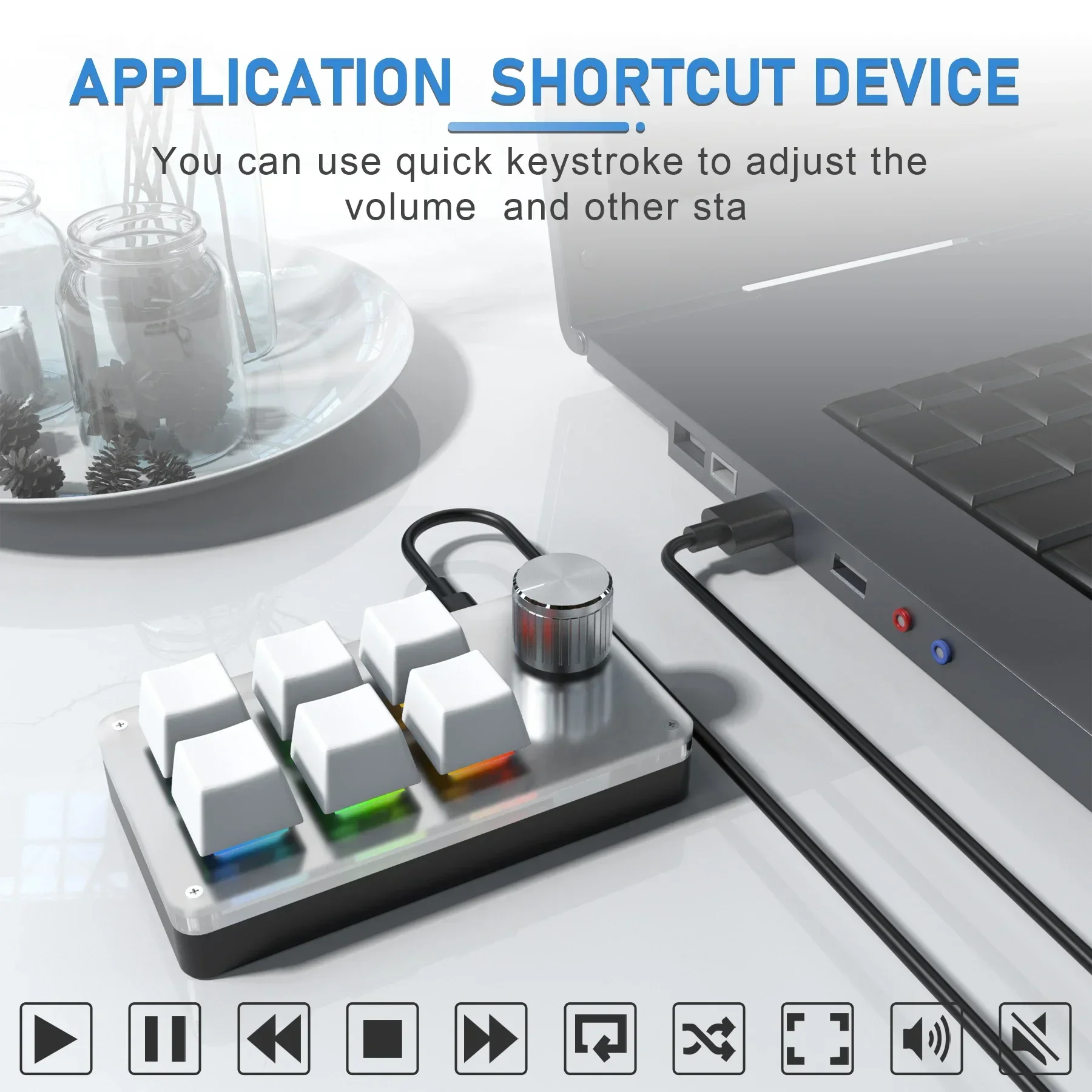 Compact RGB Mechanical Gaming Keypad with Customizable Macros & Hot-Swappable Switches