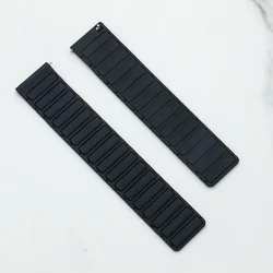 Magnetic Silicone Sport Strap, 22mm - Soft Loop Bracelet in Color 2/1 for Xiaomi Watch 2 - 2Pro (Black)