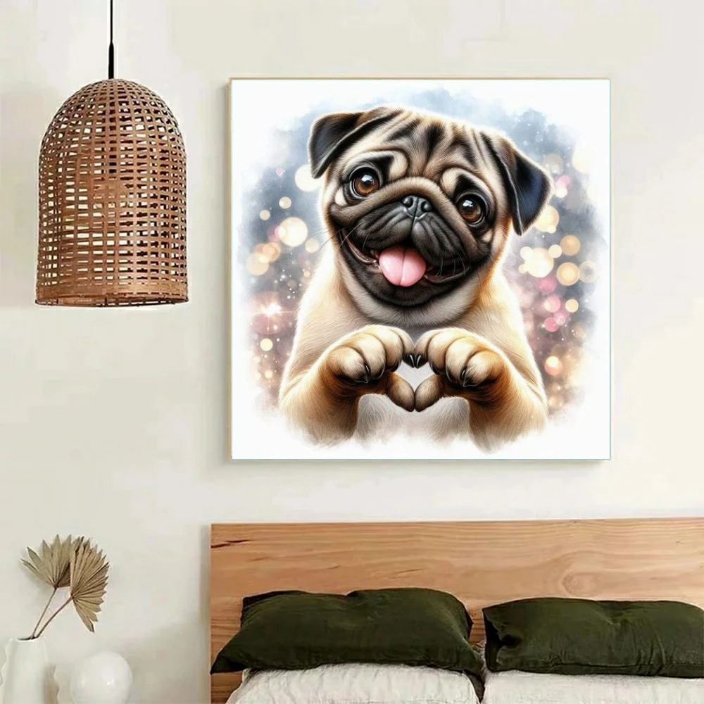 Description Picture 6 of itemCute Dog Love 5d Diy AB Diamond Painting Kits New Pets Yorkshire Animal Mosaic Embroidery Christmas Cross Stitch Home Decor Gift