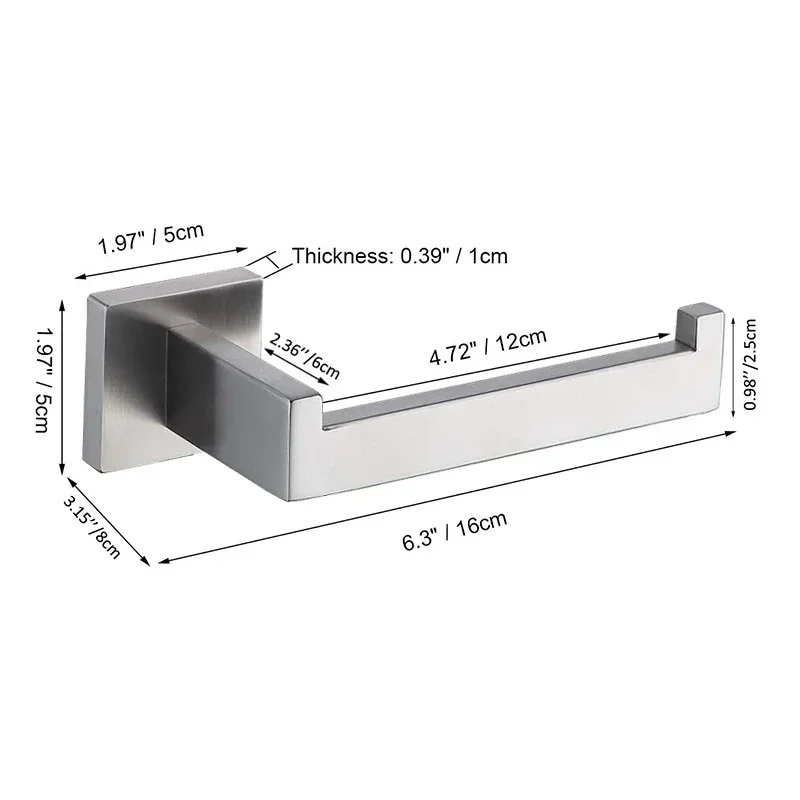 304 Stainless Steel 1 Piece Matte Black Toilet Paper Holder Wall Mounted Tissue Roll Hanger Bathroom toilet paper holder,toilet roll holder,tissue holder