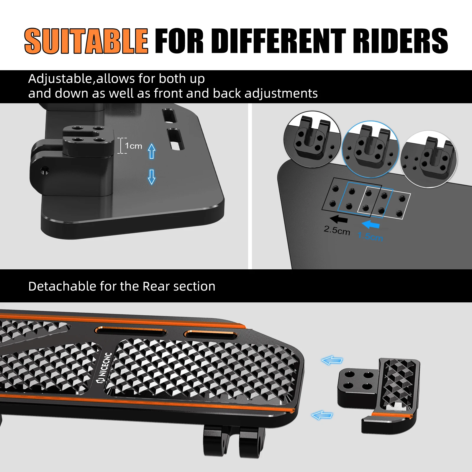 Für Harley Street Glide Road Glide/Special 2015–2024. Verstellbare Fußstützen, Dielen, Road King Electra Glide Ultra Limited – Detail 3