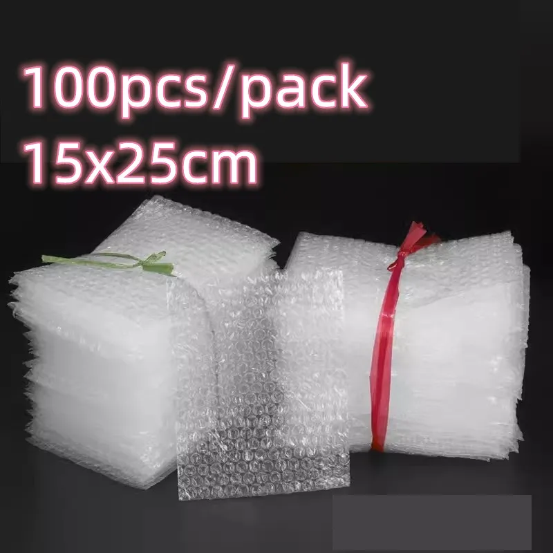 

100pcs 15x25cm Bubble Mailers Plastic Wrap Envelope White Packing Bags Clear Shockproof Shipping Packaging Bag Film Wholesale