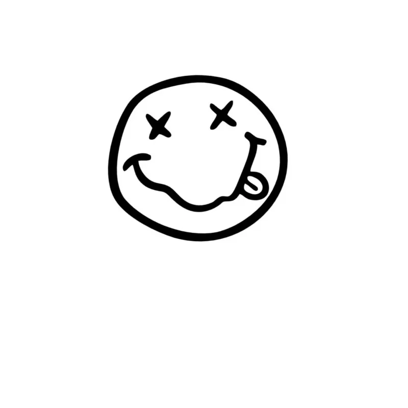 NirvanaSmileyFaceStickerVinylDecalMgkKurtCobainMusicCar