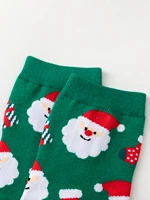 4 Pairs Christmas Socks Woman Funny Santa Claus Christmas snowman Socks Kawaii Cartoon Animal Girl Cute Novel Christmas Gift Soc 3