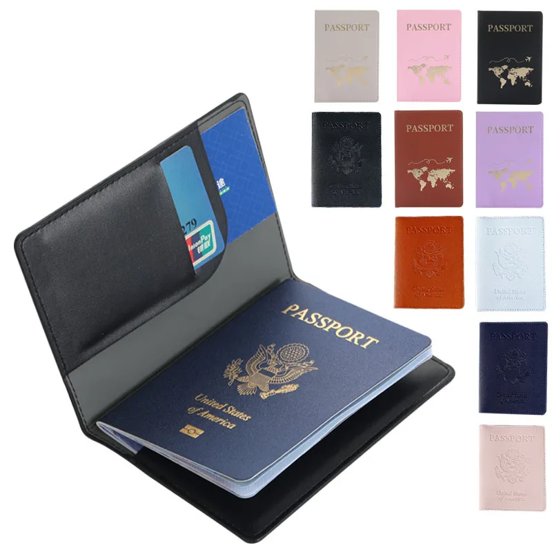 Custodia Per Passaporto In Similpelle Con Protezione RFID – Porta Documenti Da Viaggio, Carta D'Identità E Carte Di Credito – Colore Blu