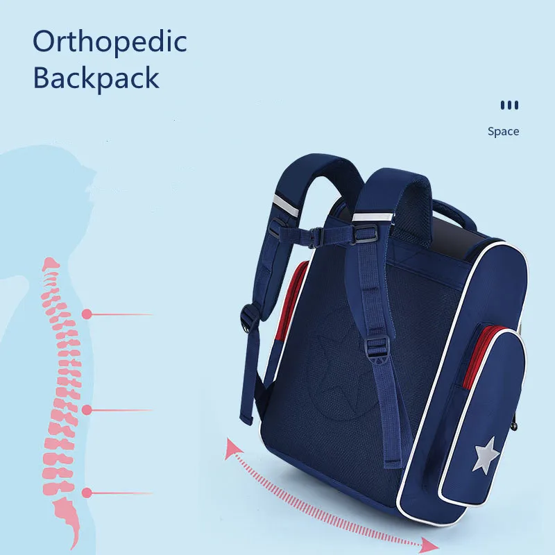 2023 New School Bags For Boys Girls England Style Primary Student Shoulder Orthopedic Backpack Large Capacity Light Mochila 4