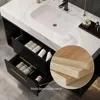 40 Inch Modern Wall Mounted Bathroom Vanity with Ceramic Sink. Quick Assembly Solid Wood Floating Bathroom Vanity Cabinet 4