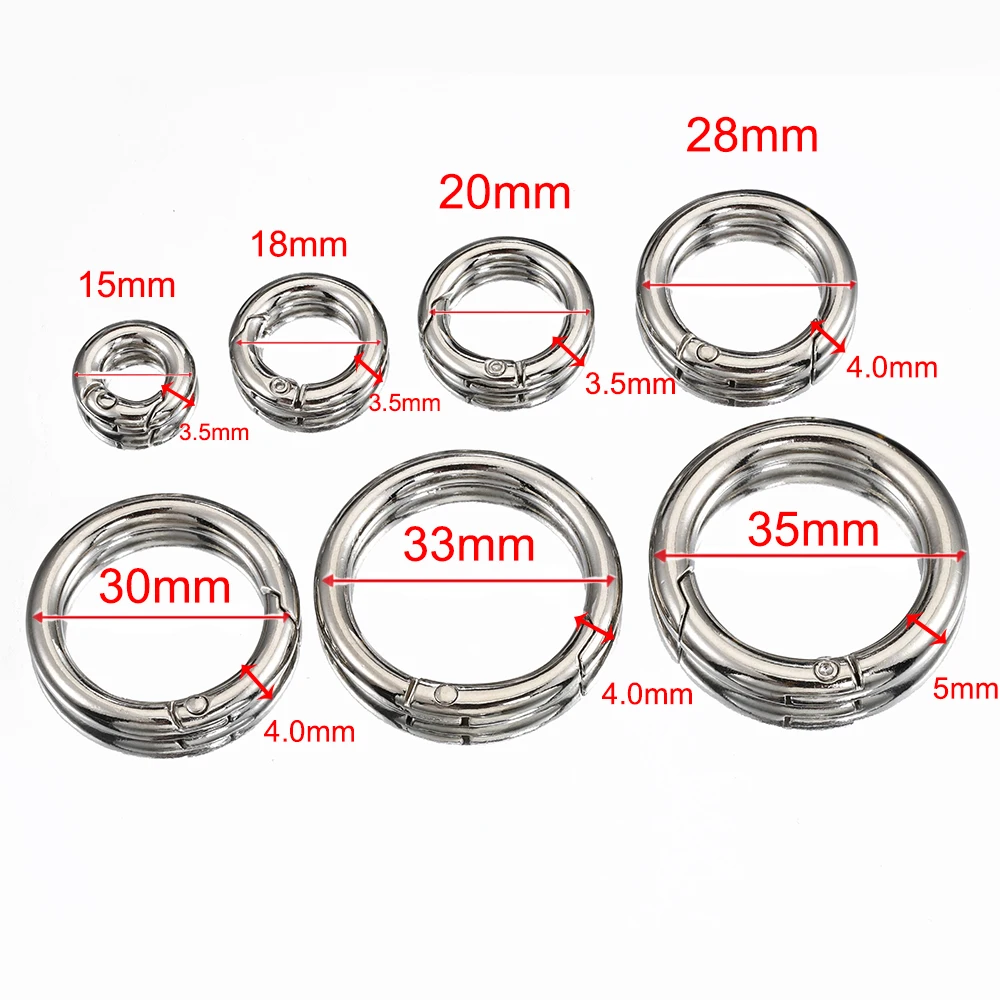 30 Anelli A Molla Per Portachiavi - Metallici, 28 Mm, Per Zaini, Borse E Fai-Da-Te - Foto 5