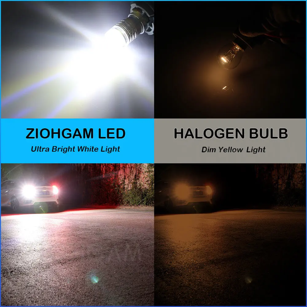 ZIOHGAM 1156 Ʈκ 1157 ÷ LED ڵ , S25 5630  극ũ  ȣ , BA15S BAY15D P21/5W P21W R5W R10W, 2 