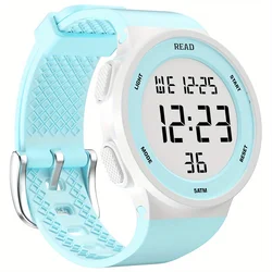 Women's Fashion Watch with High - Resolution LED Display and Waterproof Multi - Function Features (Ice Blue)