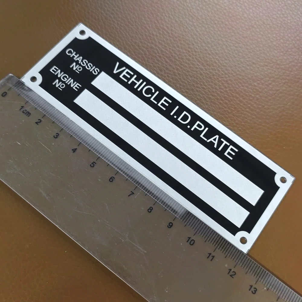 Vehicle Identification Plate Trailer VIN Chassis Plates Car Motorbike Caravan RV Parts