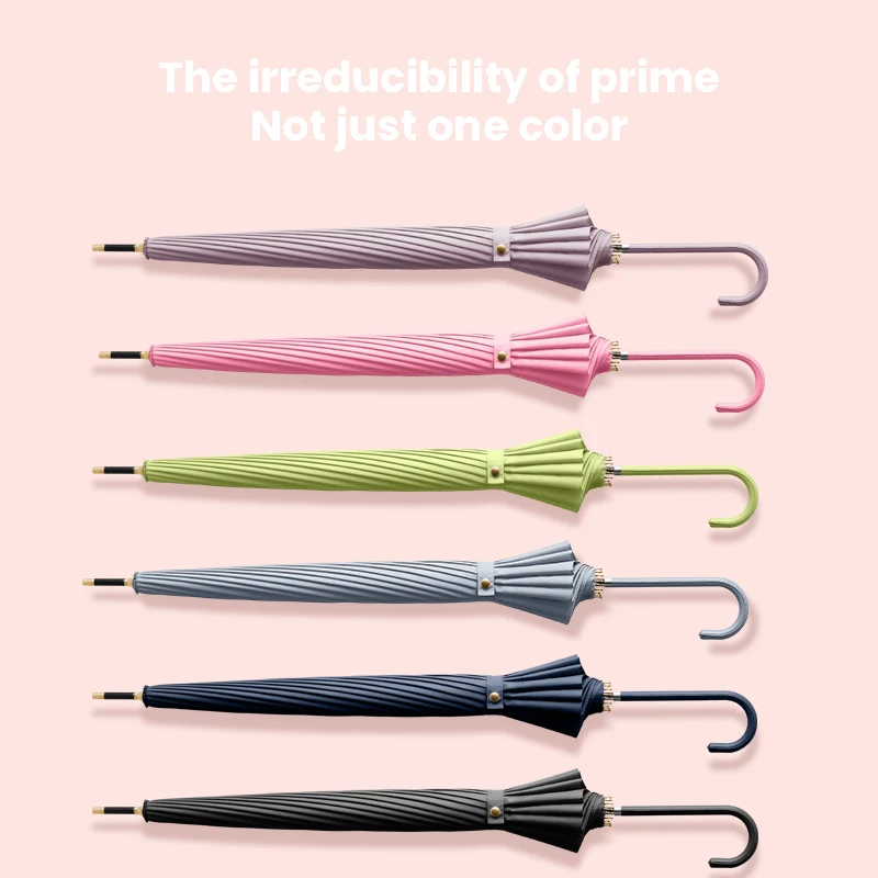 LargeLovableUmbrellasLeatherHookUmbrellawithLongHandle