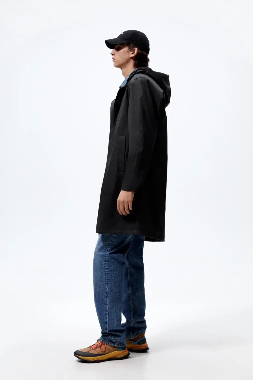 08281412800 men clothing 8281432 men's imitation leather waterproof parka trench coat 8281412