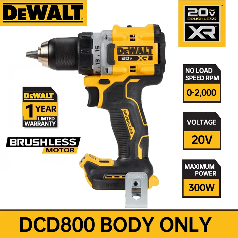 DEWALT DCD800 20V MAX Compact 1.5 Inch Drill | Cordless Drill | Power Tools
