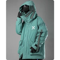 Unisex Male Fish Mouth Hooded Winter Coat Padding Puffer Jacket Heavyweight Men'S Clothes Varsity Harajuku Hiphop High Street 1