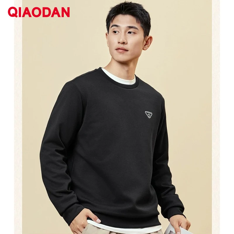 QIAODAN 남성 스포츠 스웨트셔츠 2025 겨울 신상 루즈핏 풀오버 따뜻한 ..