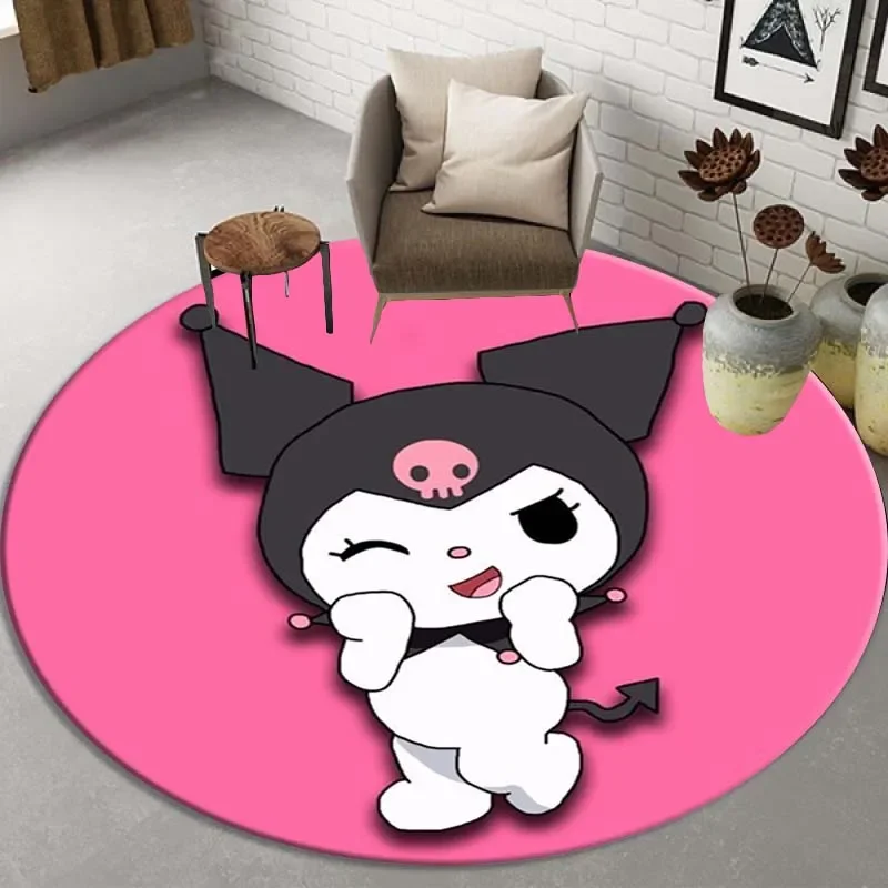 Cartoon Kuromis Carpet Floor Mat Baby Crawling Soft Rug Children Game Round Non-slip Rugs Home Bedroom Decoration