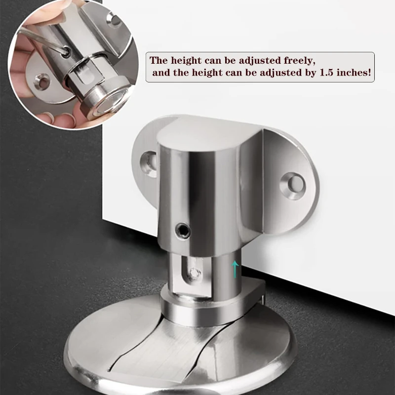 Household Alloy Invisible Suction No Punch Adjustable Strong Magnetic Suction Anti-collision Button Silent Door Home