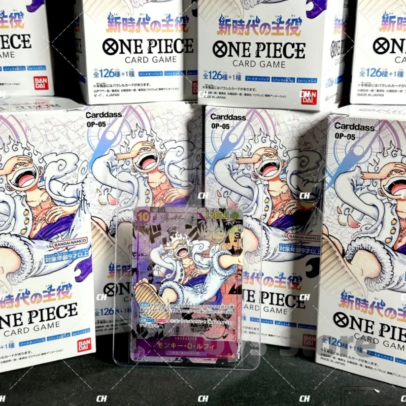 Originale Bandai One Piece Op-05 Risveglio Della Nuova Era Tcg Collection Card Versione Giapponese Bambino Ragazzo Giocattolo Regalo Di Compleanno Fig