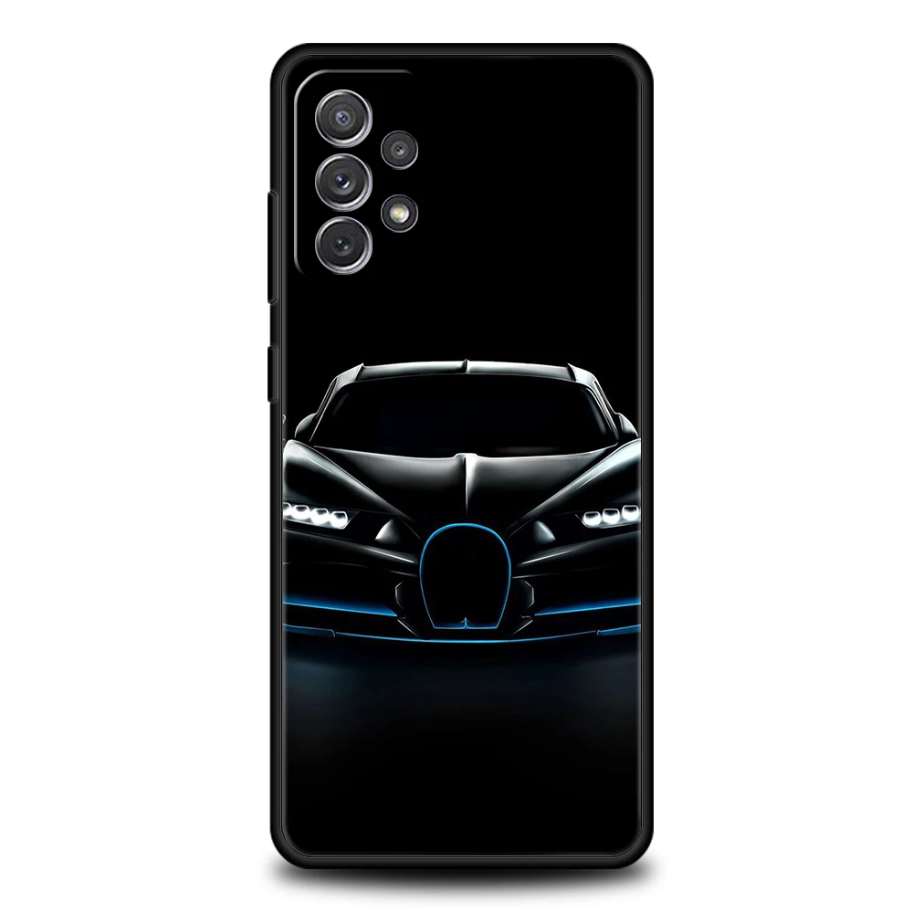 Sleek Black Car Sports Design Soft TPU Phone Case