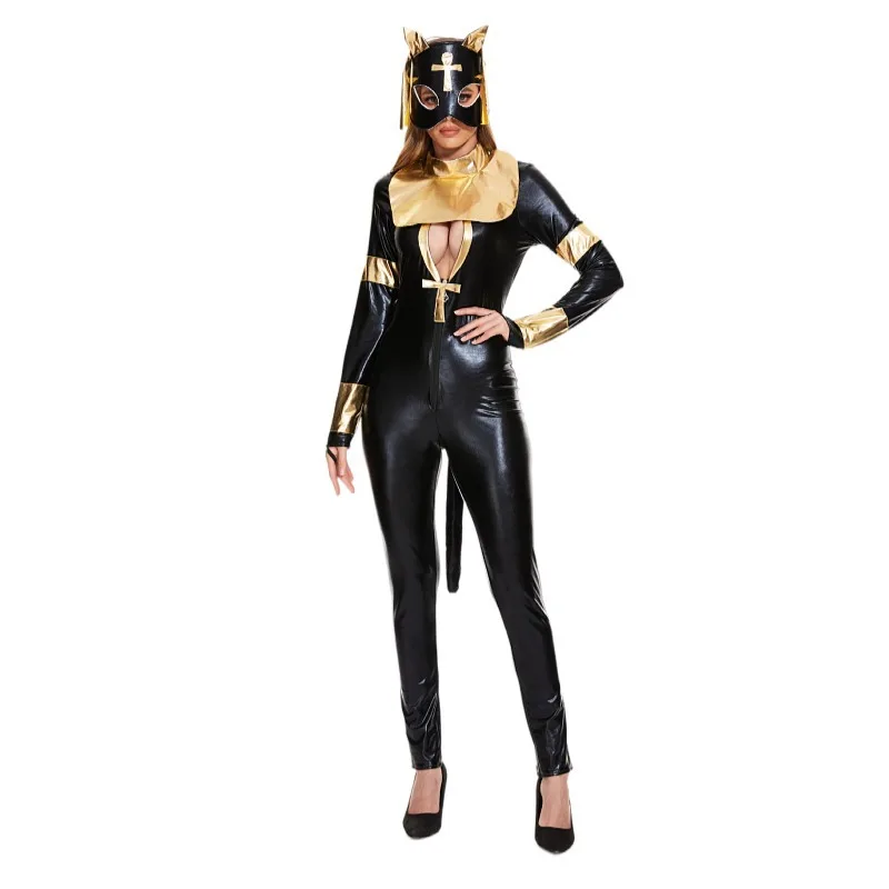

One-piece Motorcycle Suit Halloween Cosplay Jumpsuit Sexy Cat Grils Suit Game Uniform Nightclub Wear Cosplay Performance Costume
