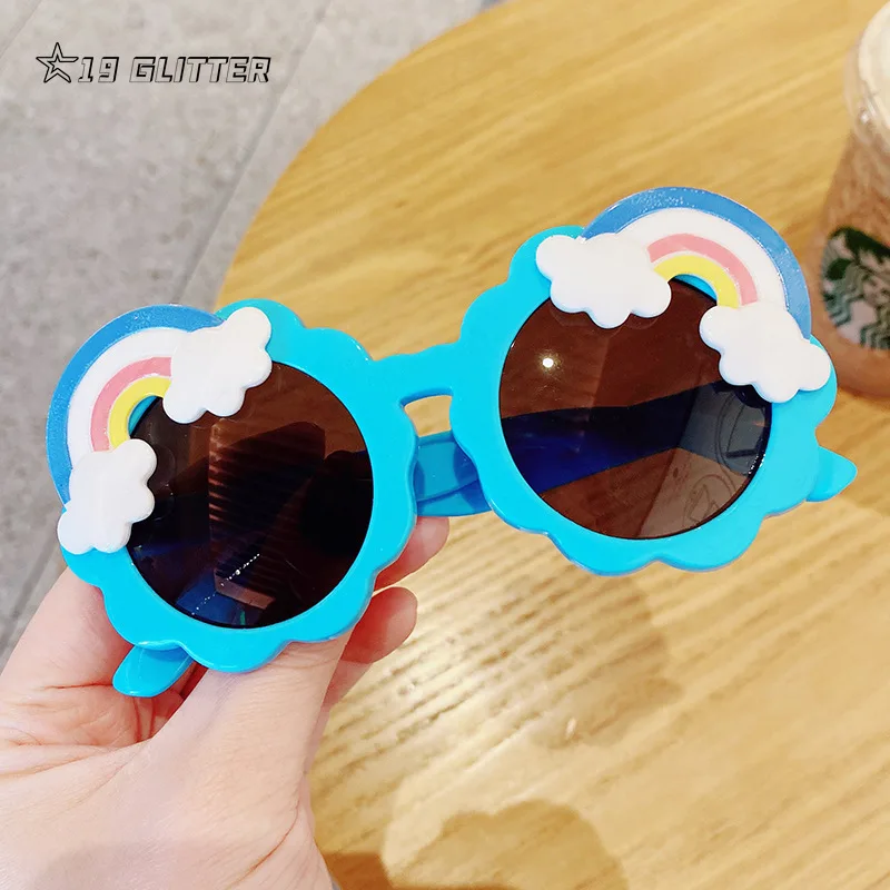 Kinder Stern Cartoon Runde Farben Sonnenbrille Baby Mädchen Junge UV400 Brille Outdoor Kinder Sommer Strand Urlaub Brillen_voghion.com