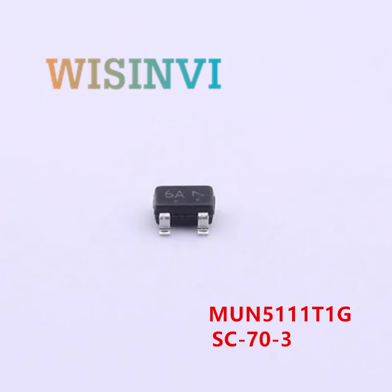 MUN5111T1G 마킹, 6A MUN5112T1G 6B MUN5113T1G P5 MUN5114T1G 6D MUN5115T1G 6E MUN5133T1G 6K SC-70/SOT-323 PNP 트랜지스터, 50