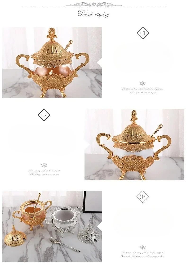 Description Picture 5 of itemEuropean Creative Fashion Sugar Cup Seasoning Bottle Restaurant Kitchen Daily Necessities Ornament Sugar Cube