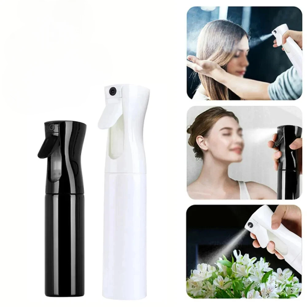 

200/300ml High pressure Plastic spray Bottle Mist Spray Bottle Continuous Refillable Watering Can for Salon Barber Hair Tools