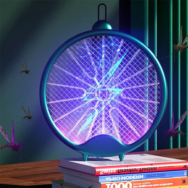 3000V Elektromos Szúnyog Ütő Usb Szúnyoggyilkos Lámpa Újratölthető Hiba Zapper Összecsukható Légy Swatter Szúnyogtaszító Lámpák - Image 3