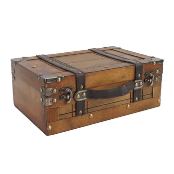 Wooden Treasure Chest Storage Box 1