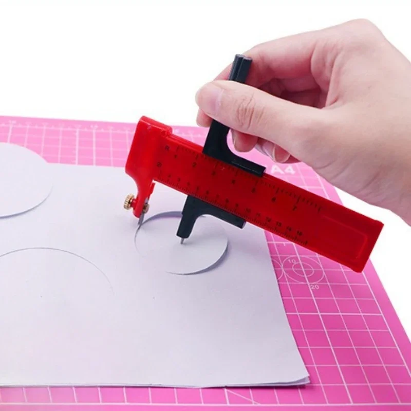Rotary Compass Circle Cutter Paper Cardboard Rubber Vinyl Leather Art Craft Tool Circular Cutter