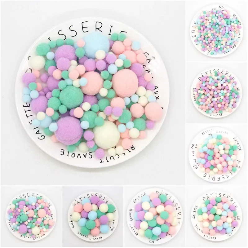 Mini pom poms 8/10/15/20/25/30mm for kids DIY garment craft pom poms craft supplies,fluffy ball accessories
