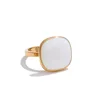 Yhpup – bague carrée réglable en acier inoxydable plaqué PVD doré 18 carats, bijoux de charme populaires d'été, cadeau