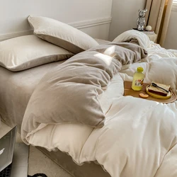 Winter Flannel 1 pc Quilt Cover housse de couette 220x240 Duvet Cover Double Size funda nordica cama 150 Queen/King Bed Cover