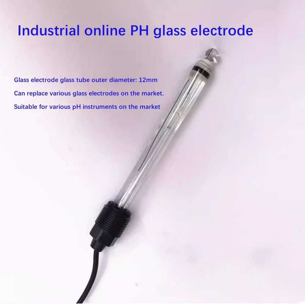 Industrial on-line high temperature PH glass electrode, strong acid and strong base PH electrode, corrosion resistant PH probe 5