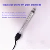 Industrial on-line high temperature PH glass electrode, strong acid and strong base PH electrode, corrosion resistant PH probe 5