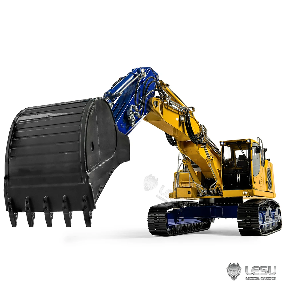 LESU1/14 engineering remote control hydraulic model toy CNC 7-way reversing valve excavator Aoue-945 three-section arm 4