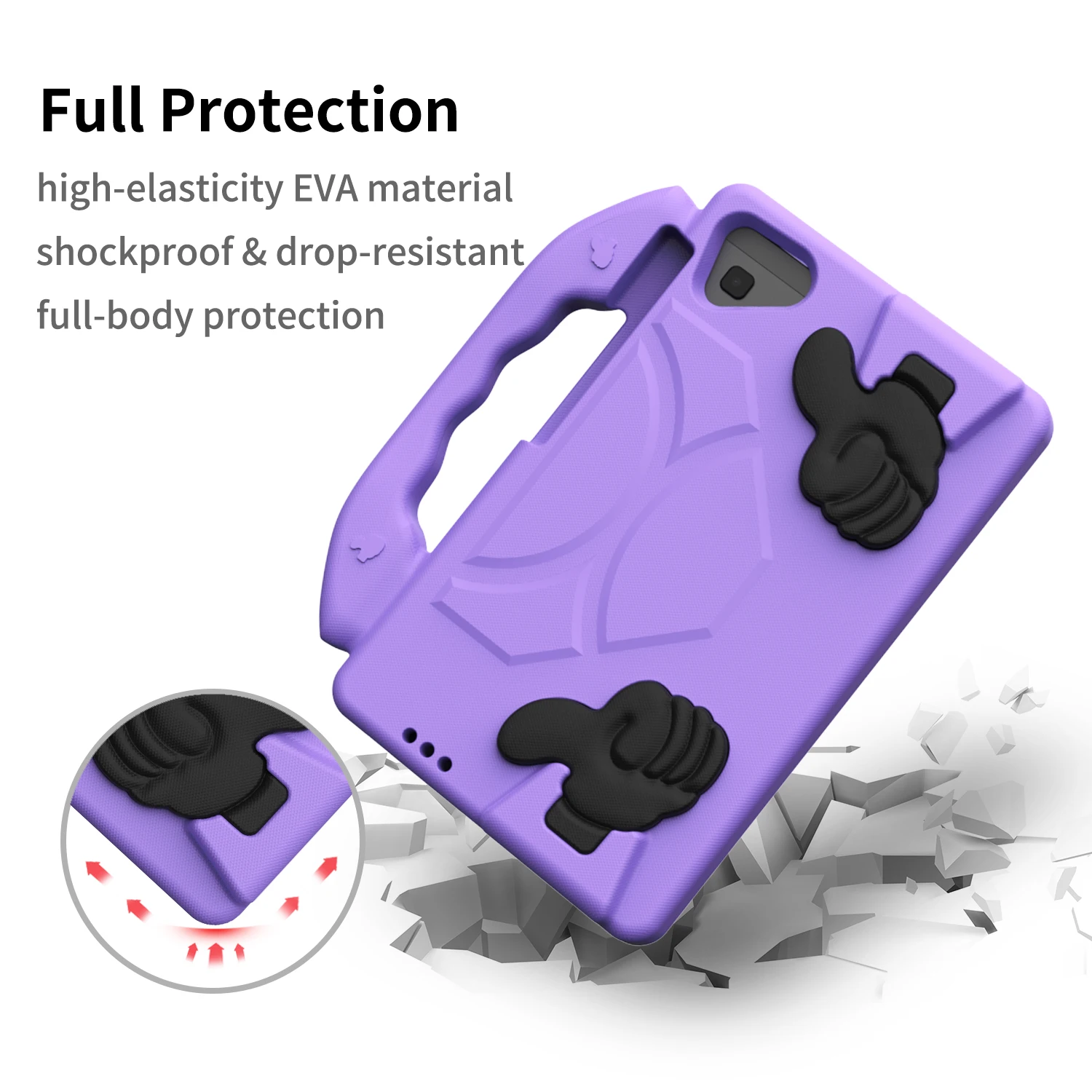 Durable Kids EVA Tablet Stand Case with Handle - Protective Cover