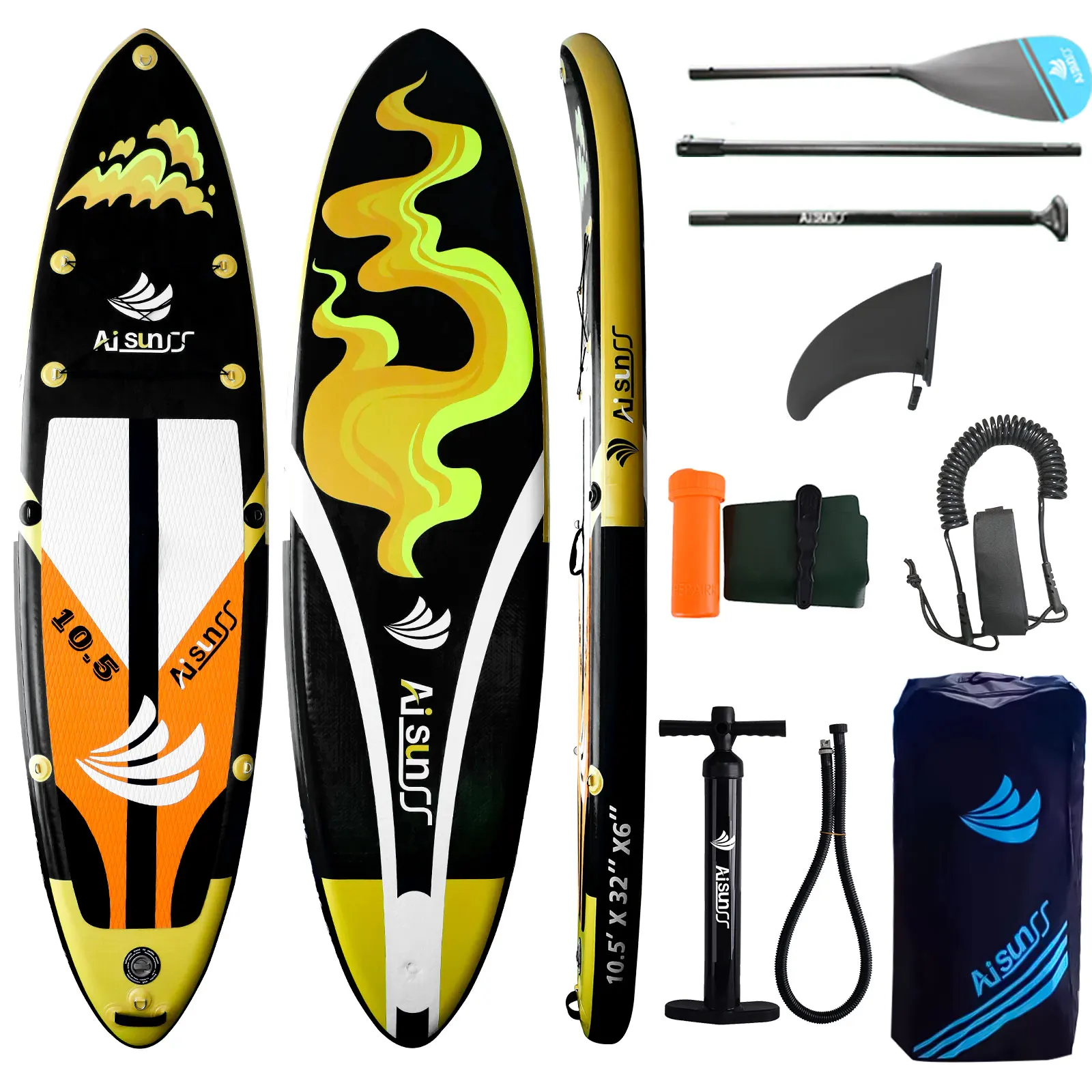 Inflatable Stand Up Sup Paddle Board Surfboard Wakeboard Waterplay Surfing Foldable