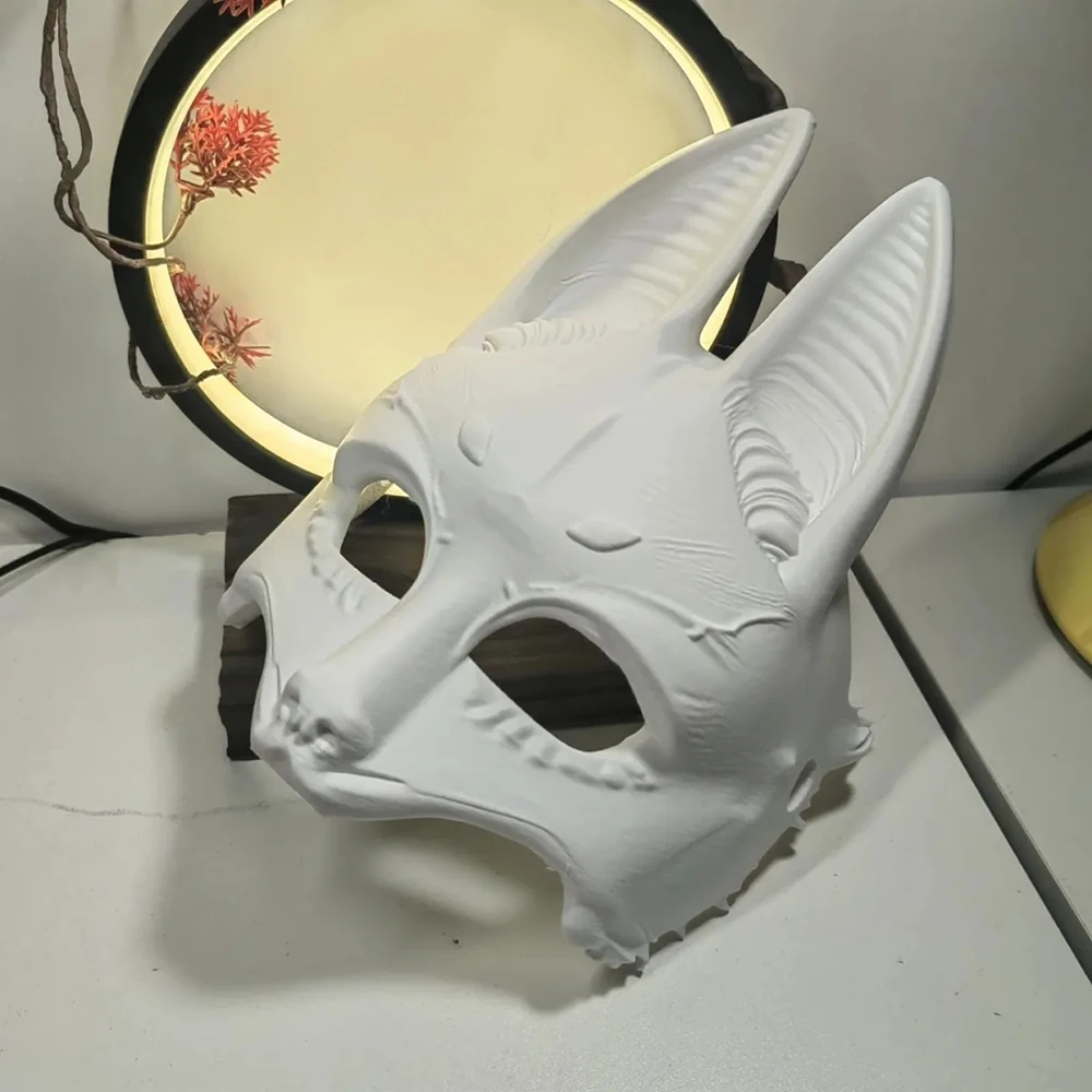 Generic Fox Half-Face 3D Printed Mask for Cosplay Events