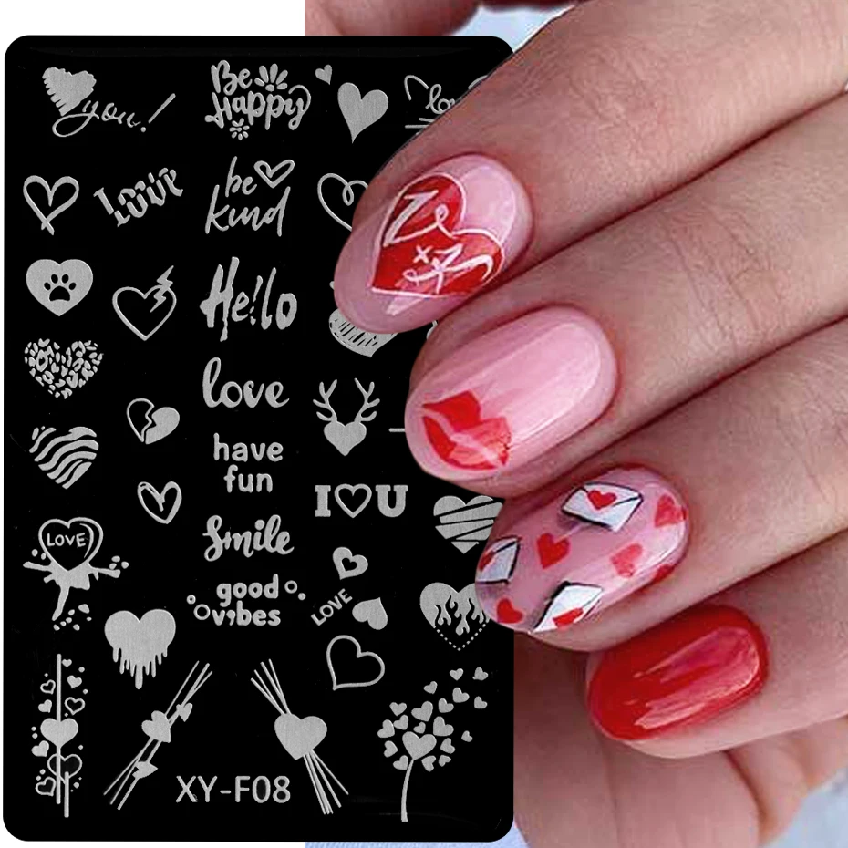 Stern-Nagelkunst-Vorlagen, Stempelplatte, französische Linie, grüne Blätter, Geometrie, Nagelstempel-Vorlagen, Schmetterling, Blumendruck-Schablonen – Detail 3