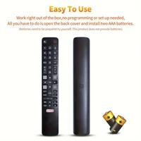 RC802N YAI2 Replacement TCL Smart TV Remote Control For TCL TV 4K HDTV P20 Series C2 Series NETFLIX 5