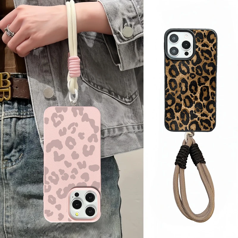 Floral Leopard Print Silicone PU Phone Case Cover