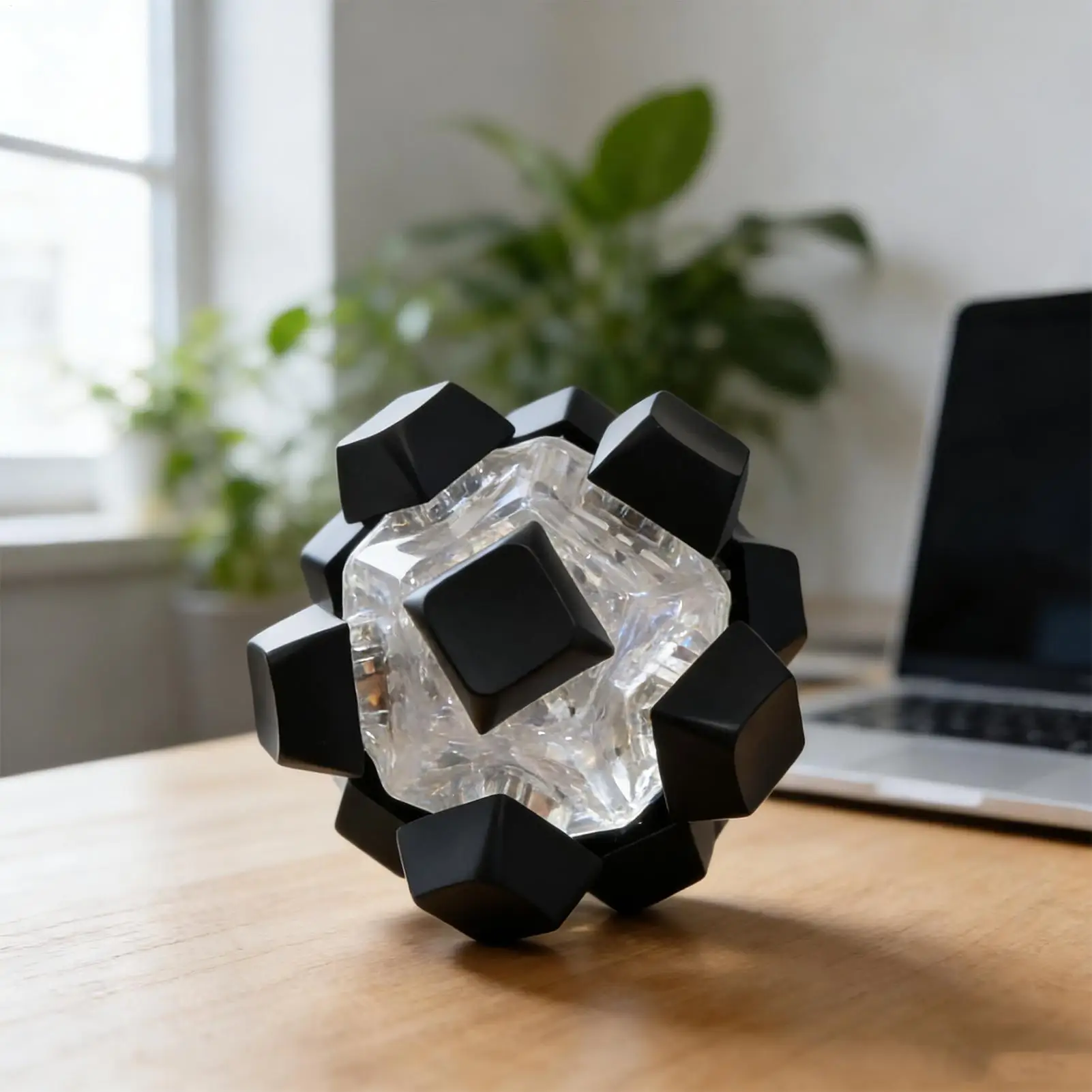 키보드 피젯 장난감 공 모양의 12키 감각 게임(LED 조명 포함) 휴대용 프레스 버튼 키보드 핑거 클리커 감각 장난감